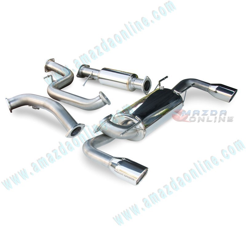 KnightSports Stainless Steel Dual Tip Exhaust Cat-Back fits 10-13 Mazdaspeed3 [BL3FW] KZG14303