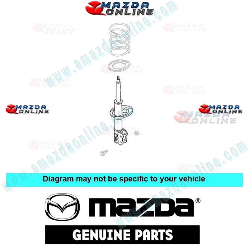 Mazda Genuine Front Left Shock Absorber B26R-34-900A fits 98-99 MAZDA323 [BJ] 4-DOOR B26R-34-900A