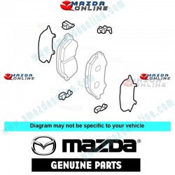 Mazda Genuine Disc Brake Anti-Rattle Clip Set B2YD-33-29Z fits 00-03 MAZDA323 [BJ] B2YD-33-29Z