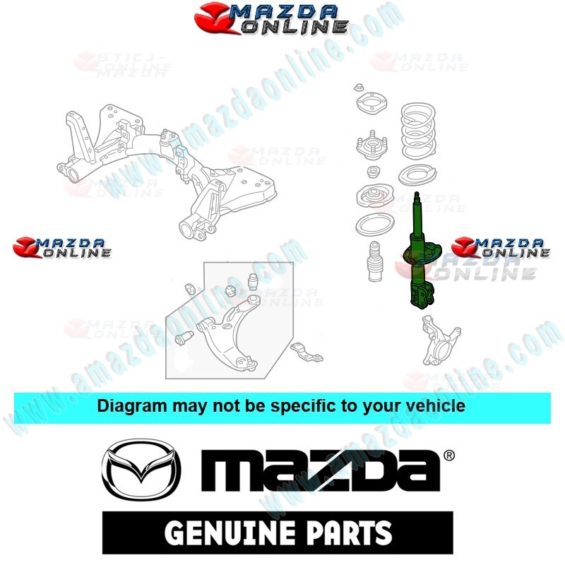 Mazda Genuine Front Right Shock Absorber B30D-34-700C fits 98-03 MAZDA323 [BJ] B30D-34-700C