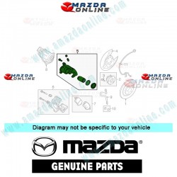 Mazda Genuine Rear Right Disc Brake Caliper BAY0-26-61X fits 16-18 MAZDA3 [BM, BN] BAY0-26-61X