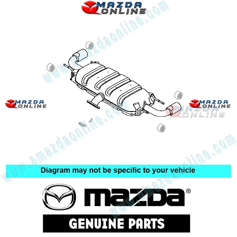 Mazda Genuine Exhaust Silencer Main (Cat-Back) PE01-40-100 fits 13-16 MAZDA CX-5 [KE] PE01-40-100