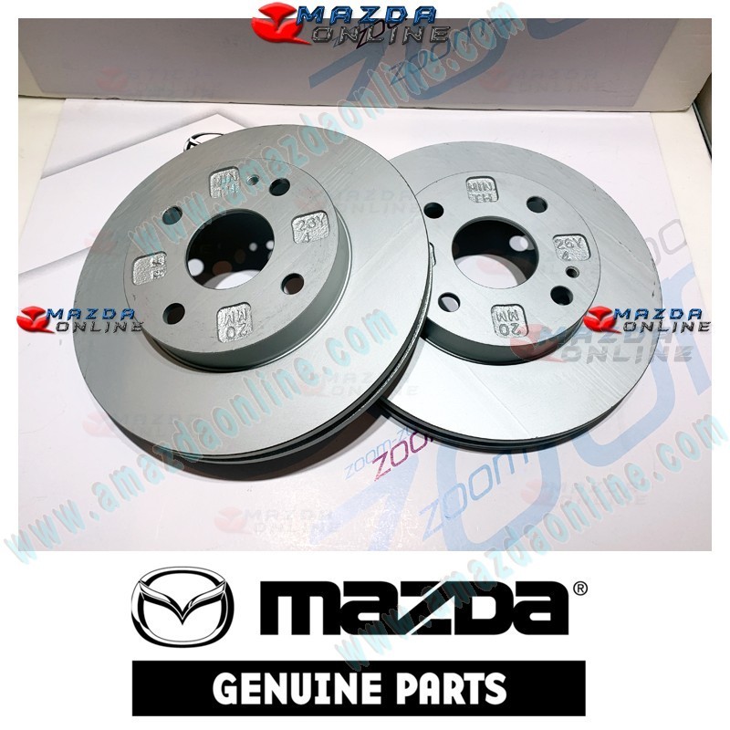 Mazda Genuine Brake Disc 2-Pieces Kit BJ0Y-33-25X fits 98-03 MAZDA323 [BJ] BJ0Y-33-25X