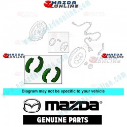 Mazda Genuine Rear Brake Shoes BJYM-26-38Z fits 00-03 MAZDA323 [BJ] BJYM-26-38Z