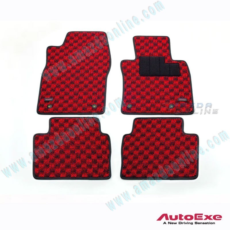 AutoExe Sports Checker Carpet Mats fits 19-23 Mazda3 [BP] MBP10300