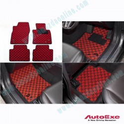 AutoExe Sports Checker Carpet Mats fits 19-23 Mazda3 [BP] MBP10300