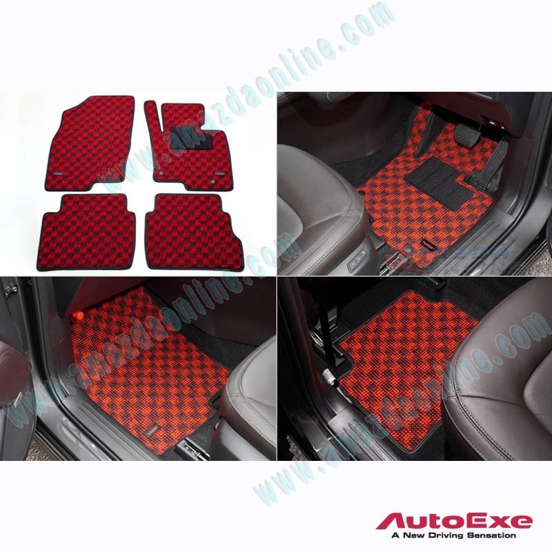 AutoExe Sports Checker Carpet Mats fits 17-24 Mazda CX-5 [KF] MKF10300