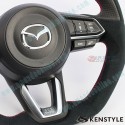 Kenstyle Flat Bottomed Leather Steering Wheel fits 17-24 Mazda2 [DJ] MD01