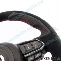 Kenstyle Flat Bottomed Leather Steering Wheel fits 17-24 Mazda2 [DJ] MD01