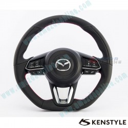 Kenstyle Flat Bottomed Leather Steering Wheel fits 17-18 Mazda3 [BN] MD01