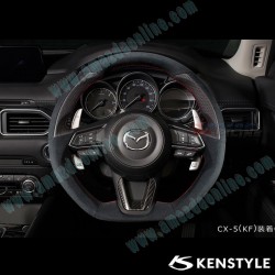 Kenstyle Flat Bottomed Leather Steering Wheel fits 17-24 Mazda CX-3 [DK] MD01