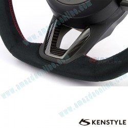 Kenstyle Flat Bottomed Leather Steering Wheel fits 17-24 Mazda CX-3 [DK] MD01