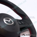 Kenstyle Flat Bottomed Leather Steering Wheel fits 13-16 Mazda CX-5 [KE] MA01