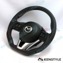 Kenstyle Flat Bottomed Leather Steering Wheel fits 13-16 Mazda CX-5 [KE] MA01