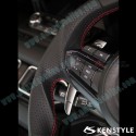 Kenstyle Flat Bottomed Leather Center Line Steering Wheel fits 17-18 Mazda3 [BN] MD03