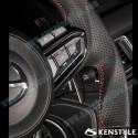 Kenstyle Flat Bottomed Leather and Carbon Fibre Steering Wheel fits 17-18 Mazda3 [BN] MD04