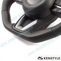 Kenstyle Flat Bottomed Leather and Carbon Fibre Steering Wheel fits 17-18 Mazda3 [BN] MD04