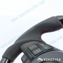 Kenstyle Flat Bottomed Leather and Piano Black Steering Wheel fits 13-16 Mazda CX-5 [KE] MA05