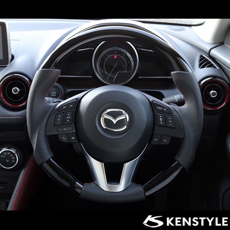 Kenstyle Flat Bottomed Leather Steering Wheel fits 17-23 Mazda6 [GJ] ME01