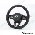 Kenstyle Flat Bottomed Leather Steering Wheel fits 17-24 Mazda CX-5 [KF] MD01