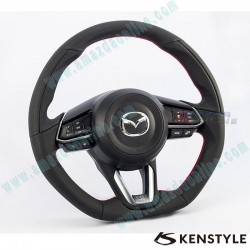 Kenstyle Flat Bottomed Leather Steering Wheel fits 17-24 Mazda CX-5 [KF] MD01