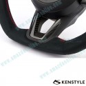 Kenstyle Flat Bottomed Suede Steering Wheel fits 17-18 Mazda3 [BN] MD02