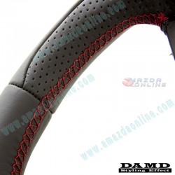 Damd Flat Bottomed Nappa Leather Steering Wheel fits 13-16 Mazda3 [BM] SS360ML