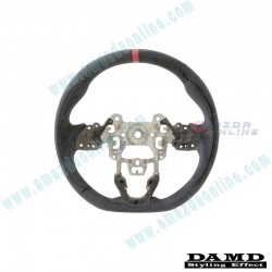 Damd Flat Bottomed Suede Steering Wheel fits 15-16 Mazda CX-3 [DK] SS360MS