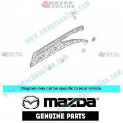 Mazda Genuine Rear Door Guide Rail Gasket C330-72-283 fits 12-18 MAZDA BIANTE [CC] C330-72-283