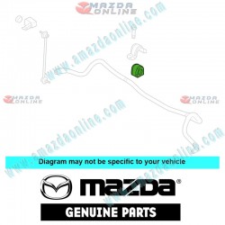 Mazda Genuine Stabilizer Bar Bushing KD61-34-156F fits 15-16 MAZDA2 [DJ, DL] KD61-34-156F