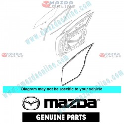 Mazda Genuine Right Door Weather Strip D09L-58-760 fits 15-20 MAZDA2 [DJ] D09L-58-760