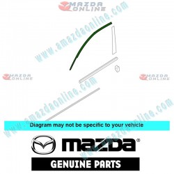 Mazda Genuine Outer Sash BP4K-50-8W1A fits 03-08 MAZDA3 [BK] BP4K-50-8W1A