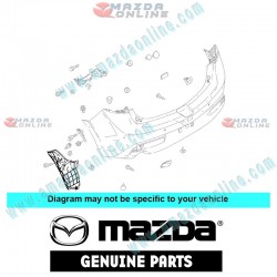 Mazda Genuine Rear Bumper Splash Shield BCW8-50-341A fits 09-12 MAZDA3 [BL] BCW8-50-341A