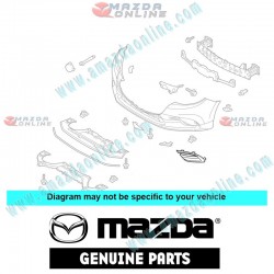 Mazda Genuine Front Right Lamp Trim Bezel B63C-50-C21A fits 16-18 MAZDA3 [BM,BN] B63C-50-C21A