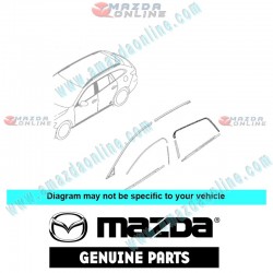 Mazda Genuine Left Body Side Stripe NO.4 GHP9-50-8W400 fits 13-15 MAZDA6 [GJ] GHP9-50-8W400