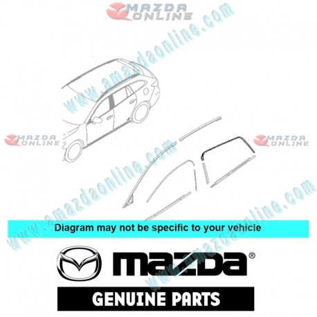 Mazda Genuine Left Body Side Stripe NO.4 GHP9-50-8W400 fits 13-15 MAZDA6 [GJ]