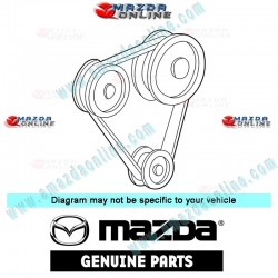 Mazda Genuine Water Pump Belt AJ03-18-381 fits 02-03 MAZDA8 MPV [LW] AJ03-18-381