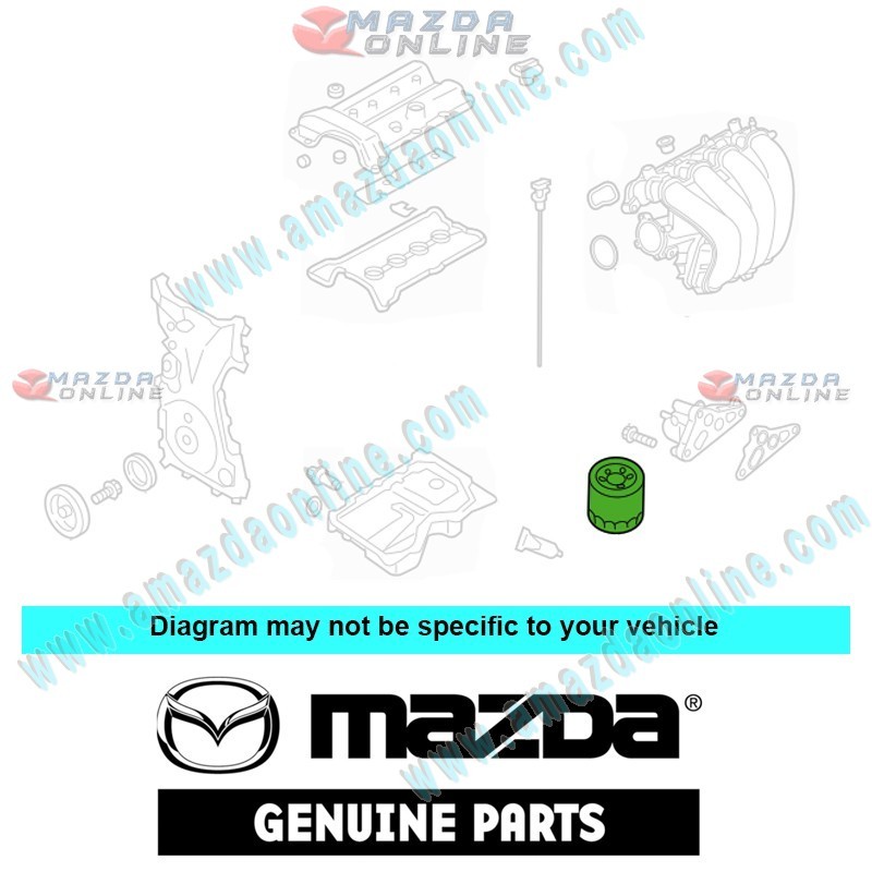 Mazda Genuine Oil Filter PE01-14-302B fits MAZDA(s) PE01-14-302B