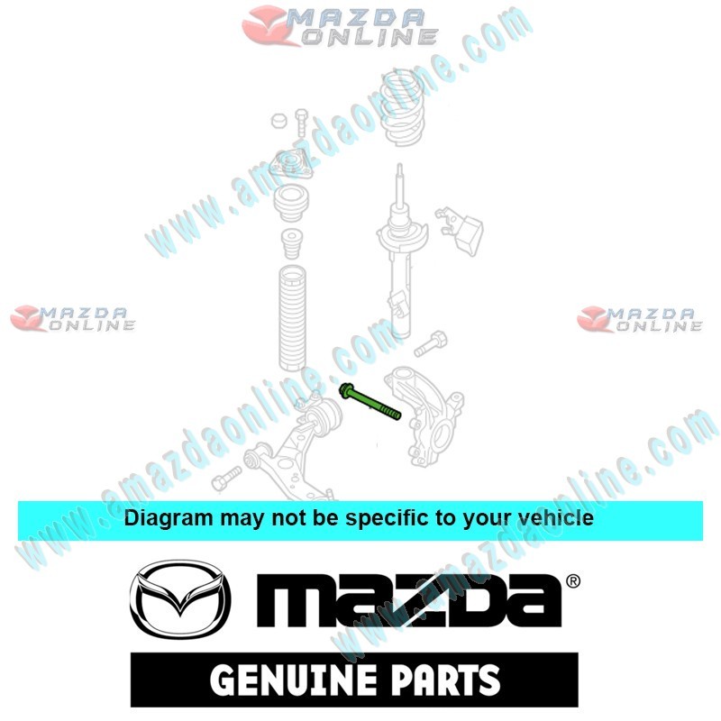 Mazda Genuine Disc Brake Caliper Bracket Mounting Bolt 9YA0-2A-225 fits MAZDA(s) 9YA0-2A-225