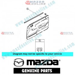 Mazda Genuine Front Door Fastener G351-68-ABX fits MAZDA(s) G351-68-ABX