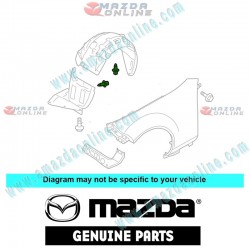 Mazda Genuine Fender Liner Retainer Clip BC1D-56-145 fits MAZDA(s) BC1D-56-145