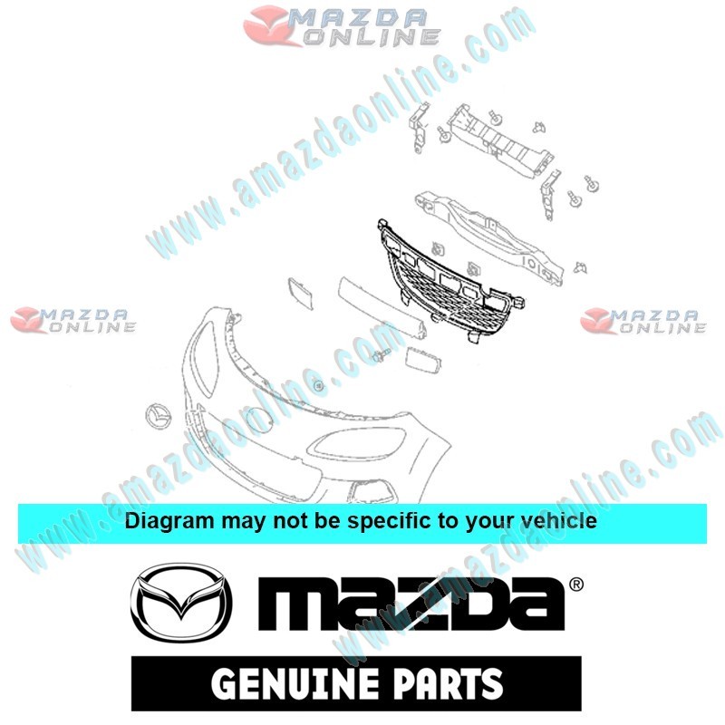 Mazda Genuine Front Bumper Grille Mesh CE19-50-1T1A fits 07-10 MAZDA5 [CR] CE19-50-1T1A