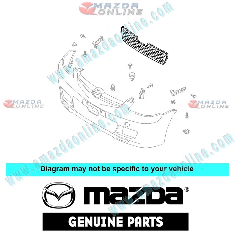 Mazda Genuine Front Bumper Grille Mesh D530-50-1T1 fits 05-07 MAZDA2 [DY] D530-50-1T1