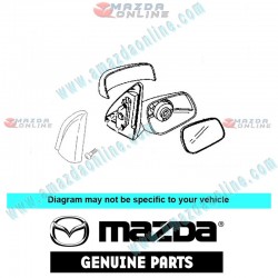 Mazda Genuine Left Door Mirror D350-69-180E-PZ fits 02-06 MAZDA2 [DY] D350-69-180E-PZ