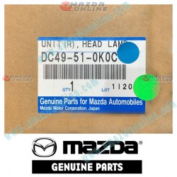 Mazda Genuine Right Head Lamp Unit DC49-51-0K0C fits 00-02 MAZDA DEMIO [DW] DC49-51-0K0C