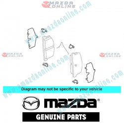 Mazda Genuine Disc Brake Anti-Rattle Clip Set FDY1-26-49Z fits 97-02 MAZDA626 [GF,GW] FDY1-26-49Z