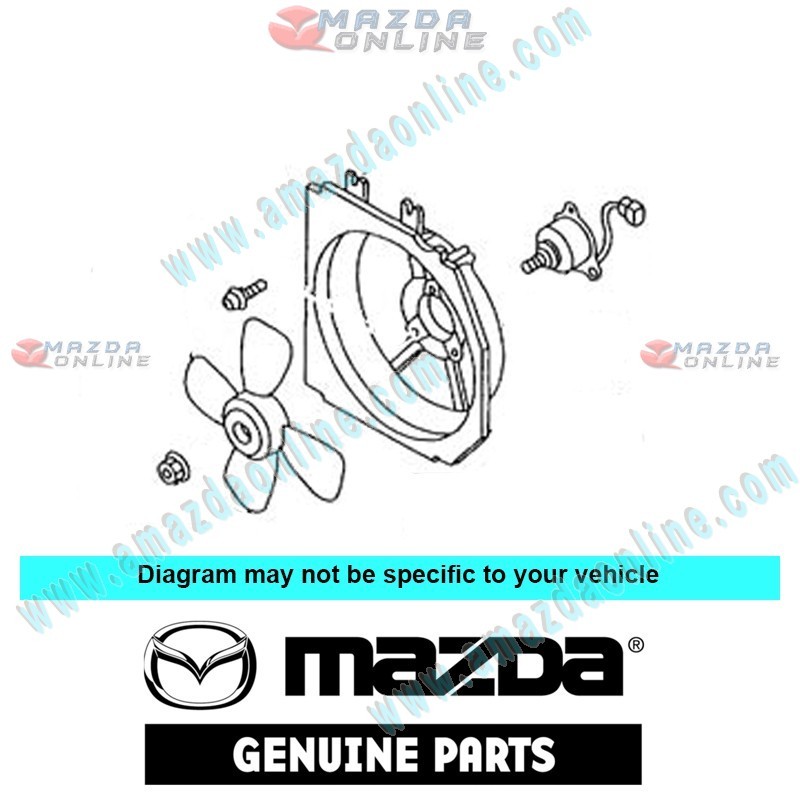 Mazda Genuine Radiator Fan Assembly FP85-15-025A fits 99-01 MAZDA5 PREMACY [CP] FP85-15-025A