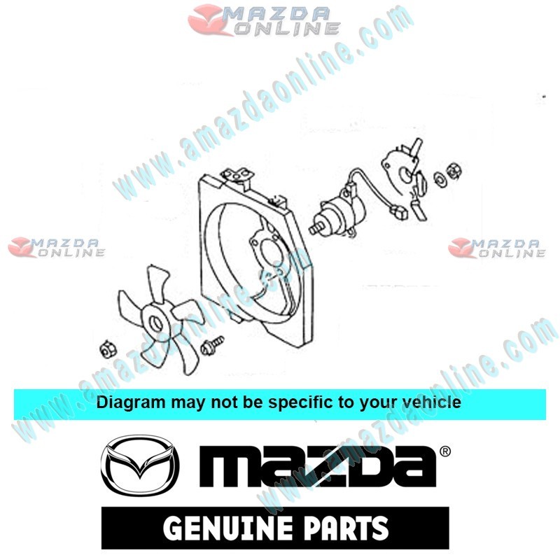 Mazda Genuine Radiator Cooling Fan FP85-15-035A fits 99-01 MAZDA5 PREMACY [CP] FP85-15-035A