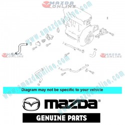 Mazda Genuine Radiator Water Hose FSM1-15-185A fits 94-00 MAZDA626 [GF, GW] FSM1-15-185A