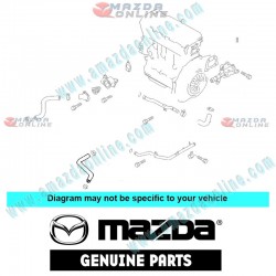 Mazda Genuine Radiator Water Hose FSM1-15-186C fits 97-02 MAZDA626 [GF, GW] FSM1-15-186C